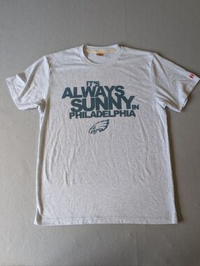 Homage It's Always Sunny in Philadelphia x Eagles Collab Mens Tee Grey Sz Med